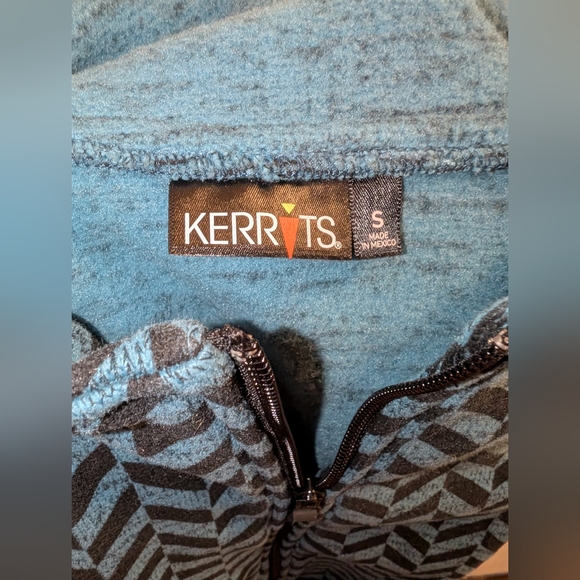 Womens Small Blue and Black Chevron Zip-Up Jacket - Picture 5 of 5